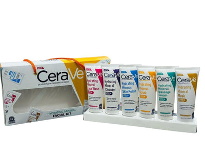 Hydrating Mineral Face Wash Set - 6 Pcs Exfoliating and Brightening Face Care