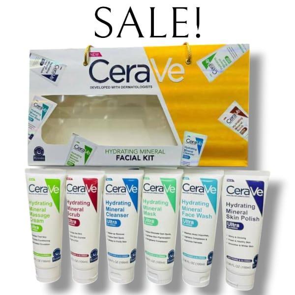 Hydrating Mineral Face Wash Set - 6 Pcs Exfoliating and Brightening Face Care