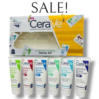 Hydrating Mineral Face Wash Set - 6 Pcs Exfoliating and Brightening Face Care