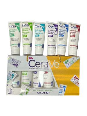 Hydrating Mineral Face Wash Set - 6 Pcs Exfoliating and Brightening Face Care