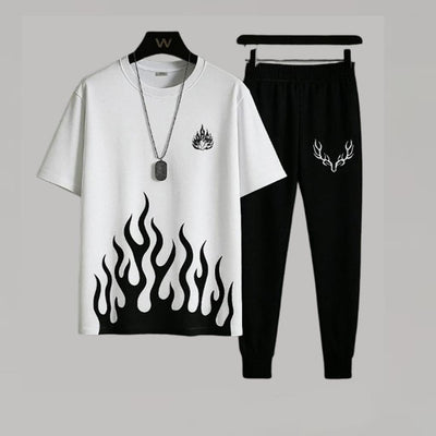2Pcs Mens Micro Plain Tracksuit