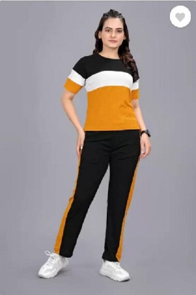 Stylish Yellow Printed Tracksuit