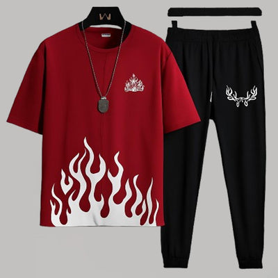 2Pcs Mens Micro Plain Tracksuit