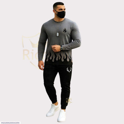2Pcs Mens Micro Plain Tracksuit