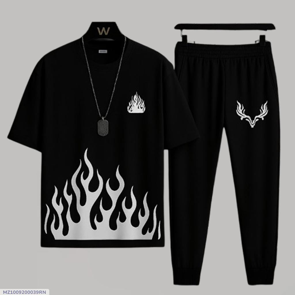 2Pcs Mens Micro Plain Tracksuit