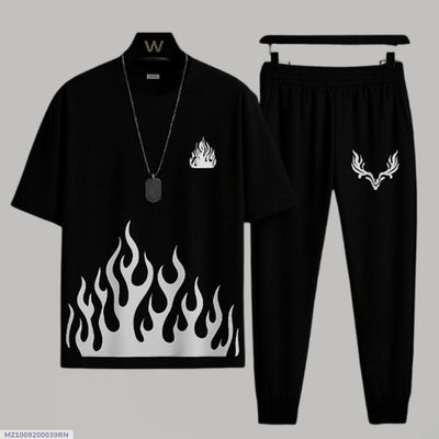 2Pcs Mens Micro Plain Tracksuit