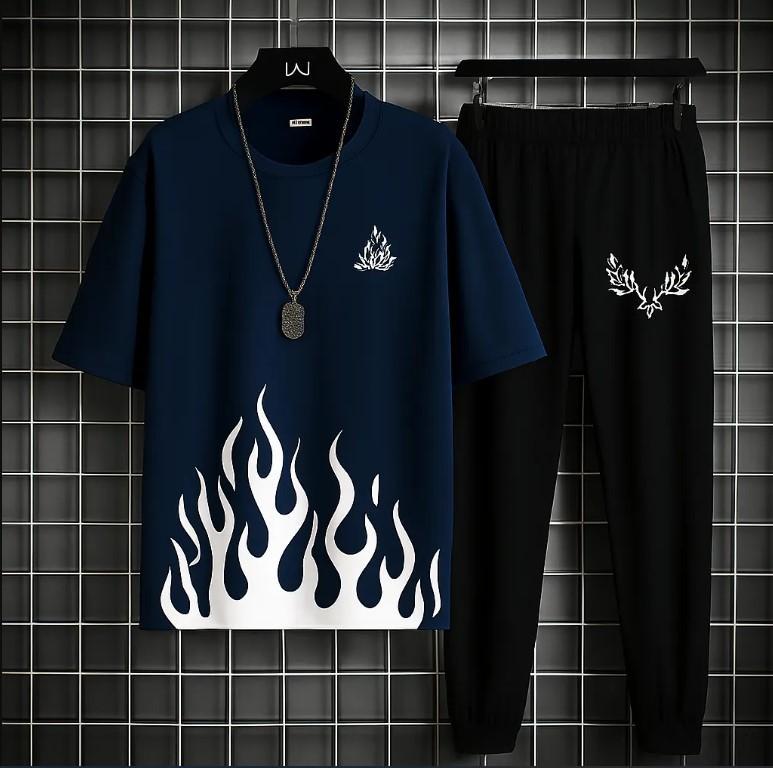 2Pcs Mens Micro Plain Tracksuit